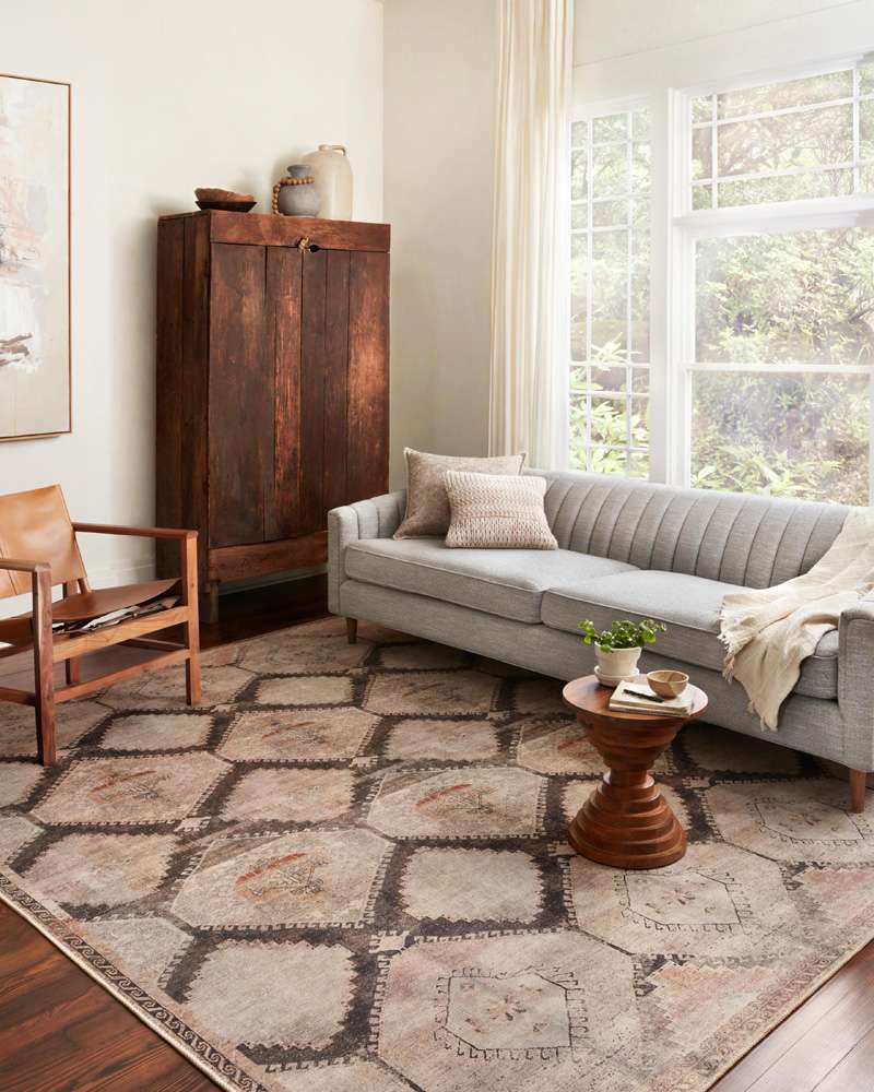 Loloi - Wynter Graphite / Blush 5-0in x 7-6in Area Rug - WYNTWYN-08GTBH5076 veiw 2