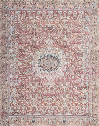 Loloi - Wynter Tomato / Teal 7-6in x 9-6in Area Rug - WYNTWYN-05TMTE7696 veiw 1