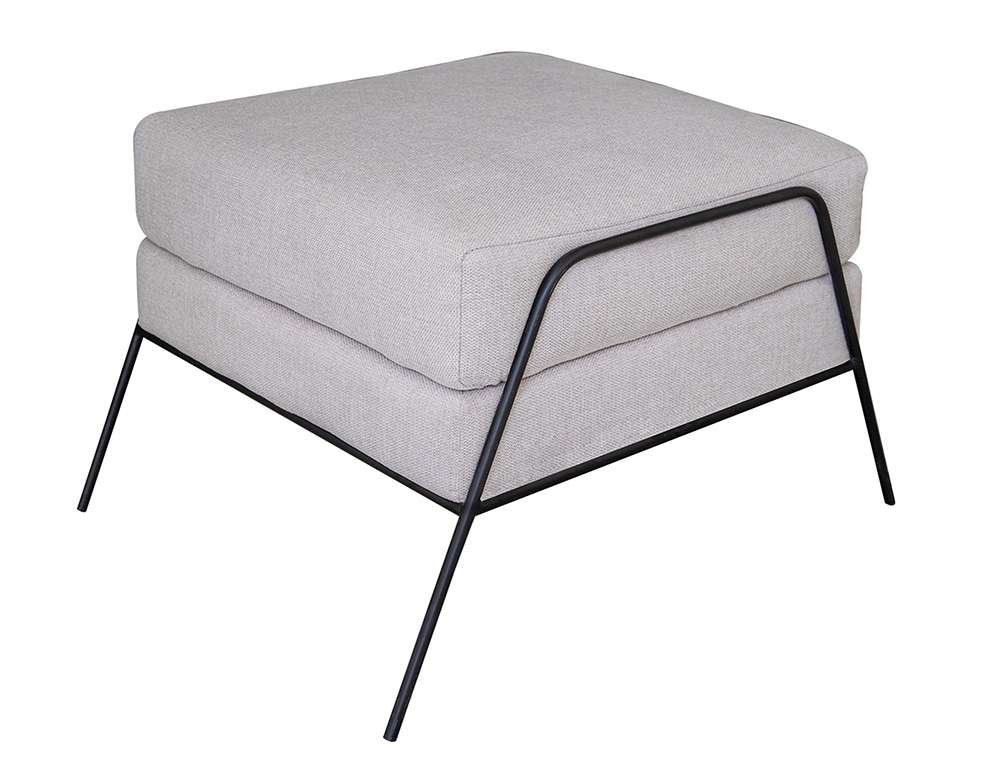 IFD - Tyne - Wooden Frame & Metal Base, Footstool Ottoman - IUP331-OTT-161 veiw 1