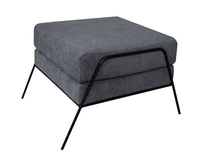IFD - Tyne - Wooden Frame & Metal Base, Footstool Ottoman - IUP331-OTT-121 veiw 1