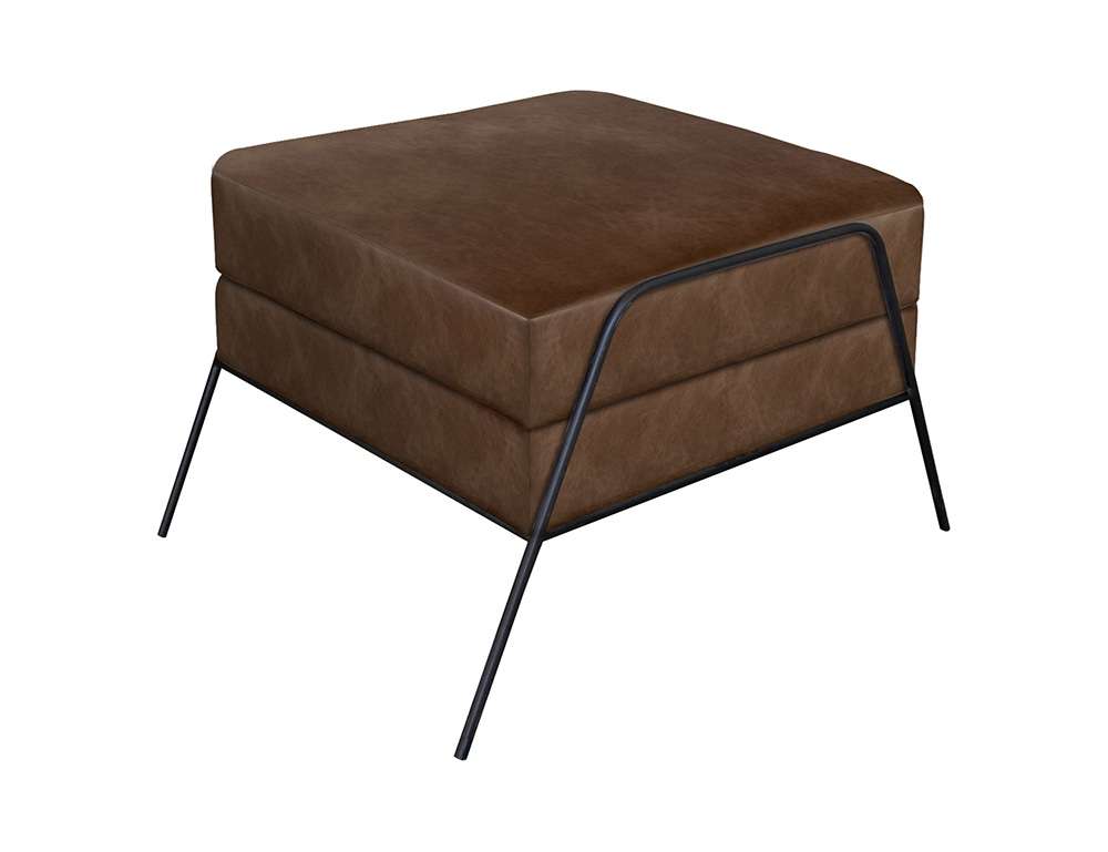 IFD - Tyne - Wooden Frame & Metal Base, Footstool Ottoman - IUP331-OTT-212 veiw 1