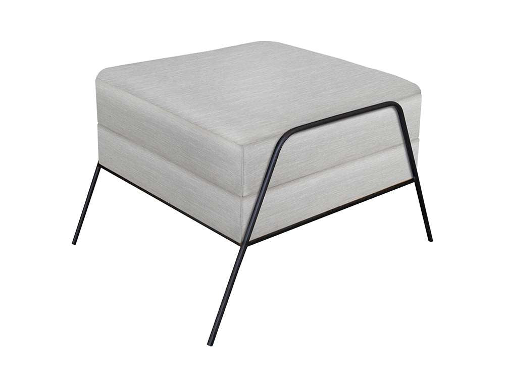 IFD - Tyne - Wooden Frame & Metal Base, Footstool Ottoman - IUP331-OTT-131 veiw 1