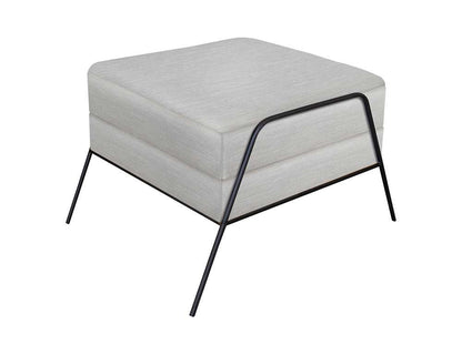 IFD - Tyne - Wooden Frame & Metal Base, Footstool Ottoman - IUP331-OTT-131 veiw 1