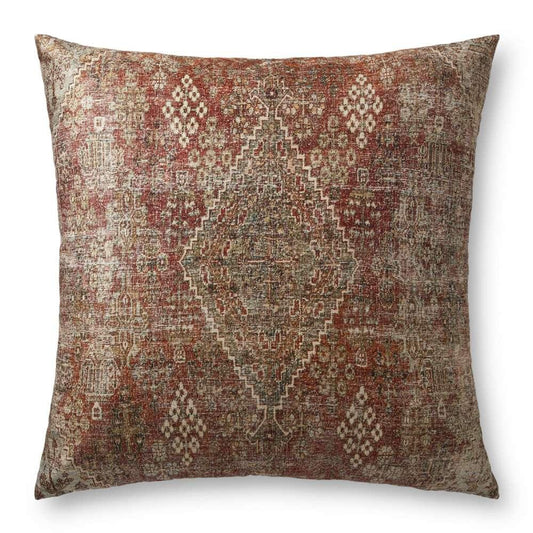 Loloi - FP0009 Red / Multi 36inW x 36inD x 6inH Pillow - FL01FP0009REMLFL36 veiw 1
