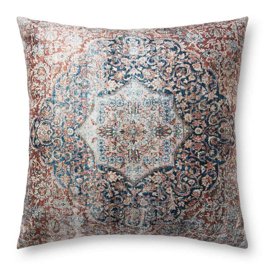 Loloi - FP0008 Red / Navy 36inW x 36inD x 6inH Pillow - FL01FP0008RENVFL36 veiw 1