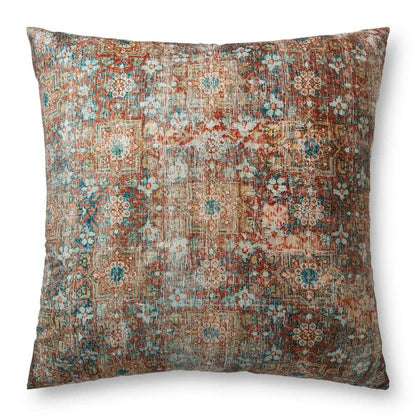 Loloi - FP0011 Terracotta / Multi 36inW x 36inD x 6inH Pillow - FL01FP0011TCMLFL36 veiw 1