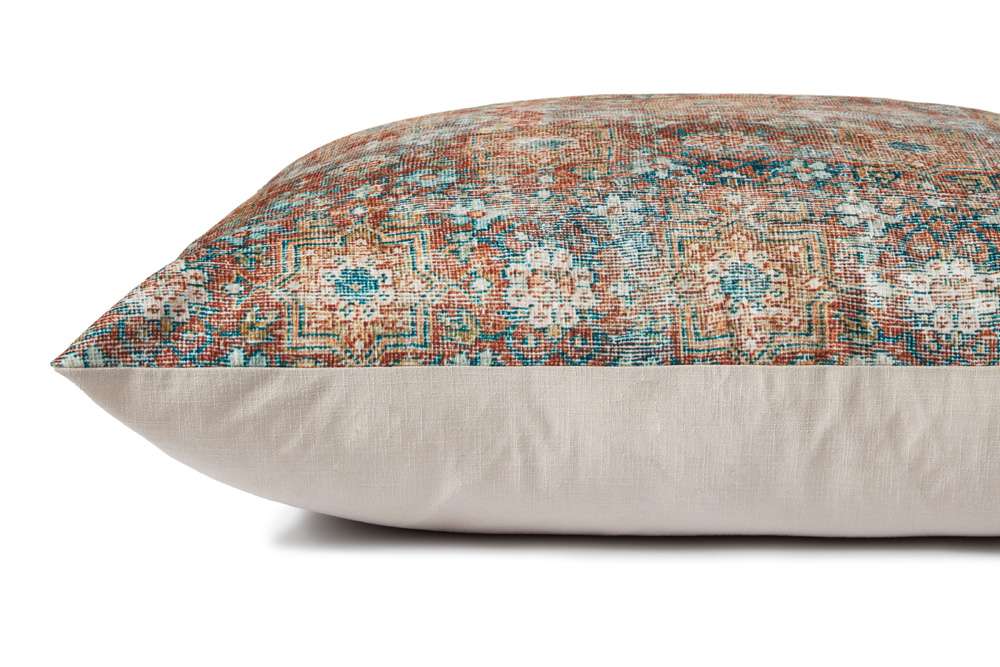 Loloi - FP0011 Terracotta / Multi 36inW x 36inD x 6inH Pillow - FL01FP0011TCMLFL36 veiw 2