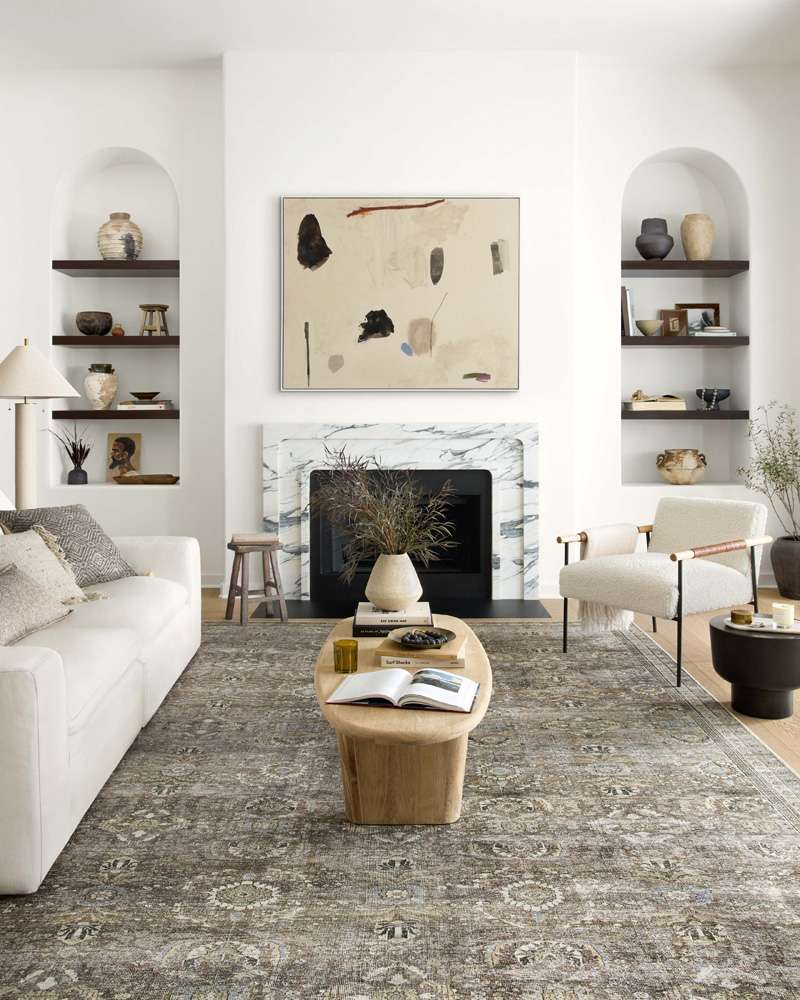 Loloi - Layla Antique / Moss 18in x 18in Sample Rug - LAYLLAY-13ANMO160S veiw 3