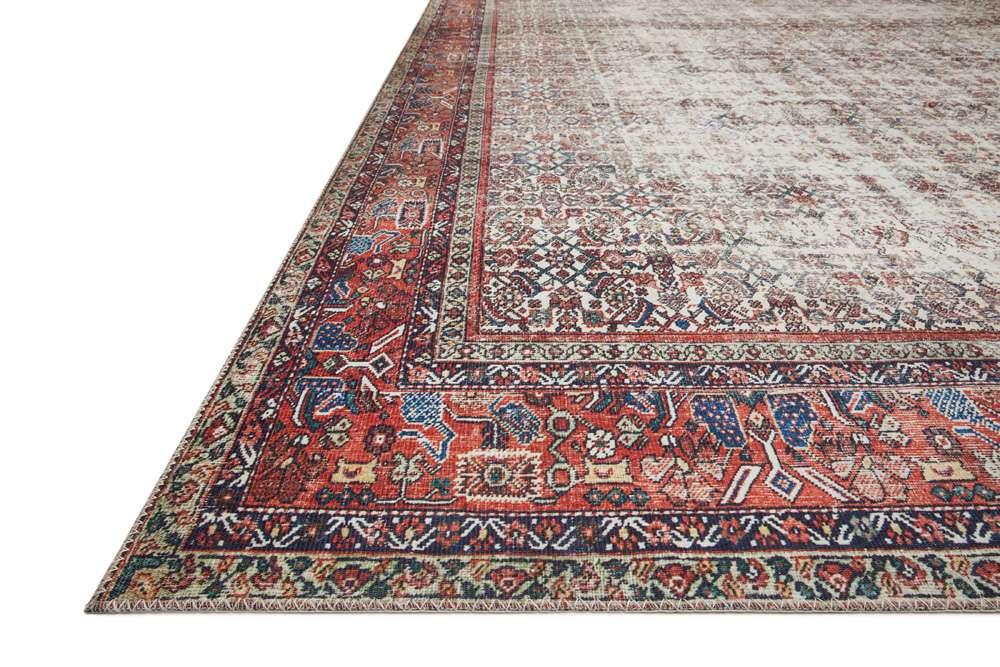 Loloi - Layla Ivory / Brick 3-6in x 5-6in Accent Rug - LAYLLAY-12IVBK3656 veiw 3