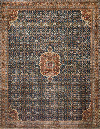 Loloi - Layla Cobalt Blue / Spice 9-0in x 12-0in Area Rug - LAYLLAY-09CUSQ90C0 veiw 1