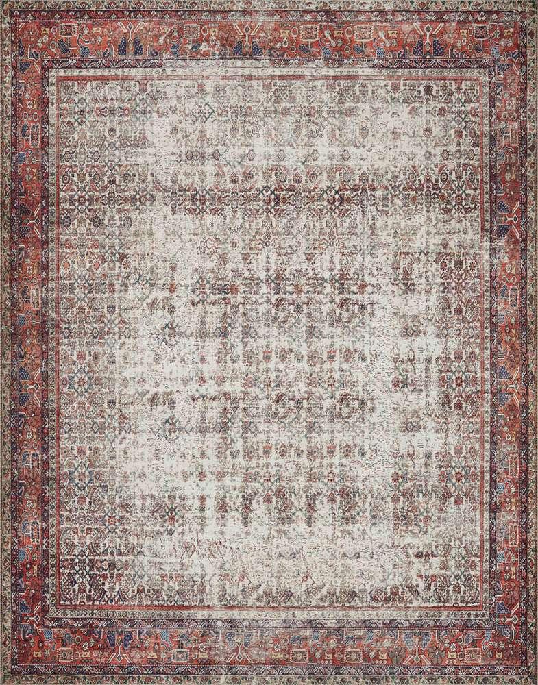 Loloi - Layla Ivory / Brick 9-0in x 12-0in Area Rug - LAYLLAY-12IVBK90C0 veiw 1