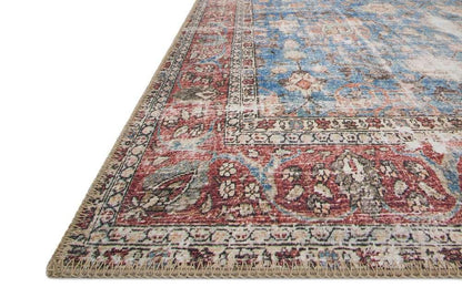Loloi - Loren Blue / Brick 18in x 18in Sample Rug - LORELQ-01BBBK160S veiw 3