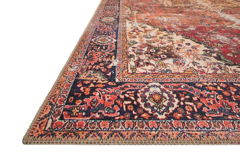 Loloi - Loren Red / Navy 18in x 18in Sample Rug - LORELQ-07RENV160S veiw 4