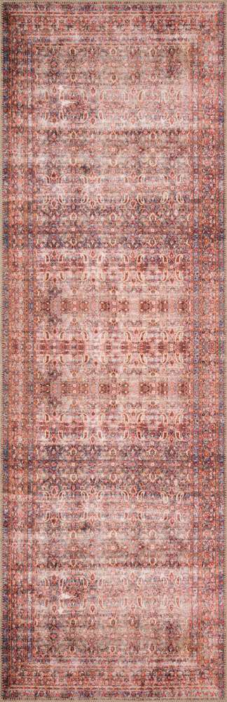 Loloi - Loren Eggplant / Crimson 2-6in x 7-6in Runner Rug - LORELQ-05EGCS2676 veiw 1