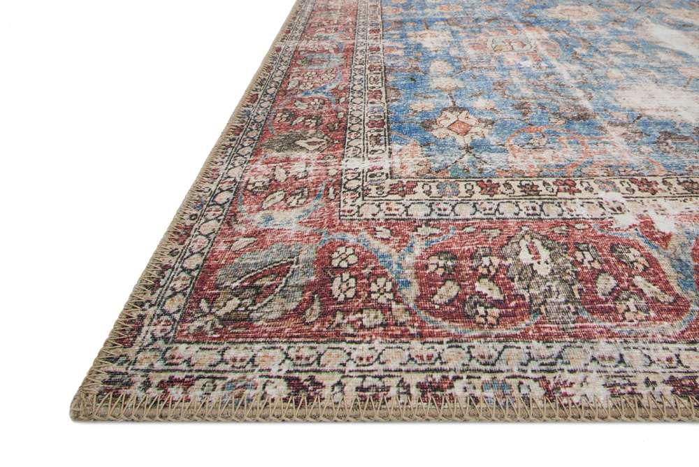 Loloi - Loren Blue / Brick 3-6in x 5-6in Accent Rug - LORELQ-01BBBK3656 veiw 3