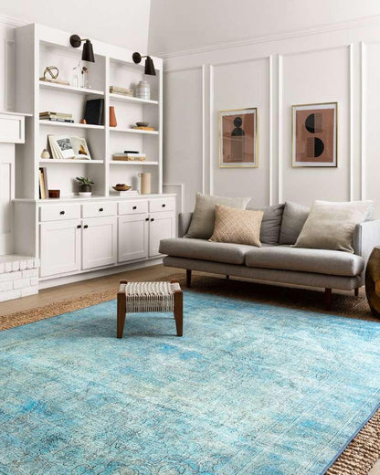 Loloi - Loren Aqua 8-4in x 11-6in Area Rug - LORELQ-08AQ0084B6 veiw 2