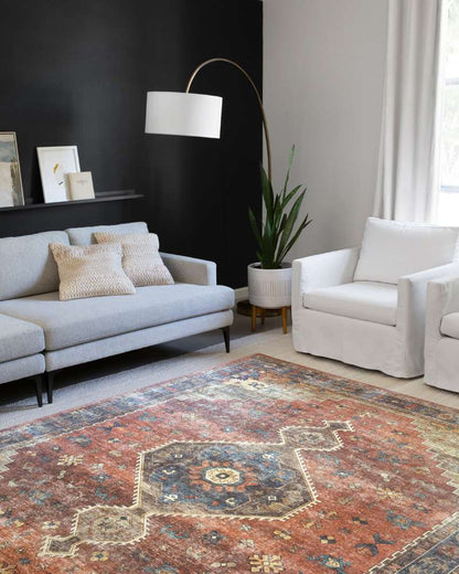 Loloi - Skye Rust / Blue 3-6in x 5-6in Accent Rug - SKYESKY-11RUBB3656 veiw 2