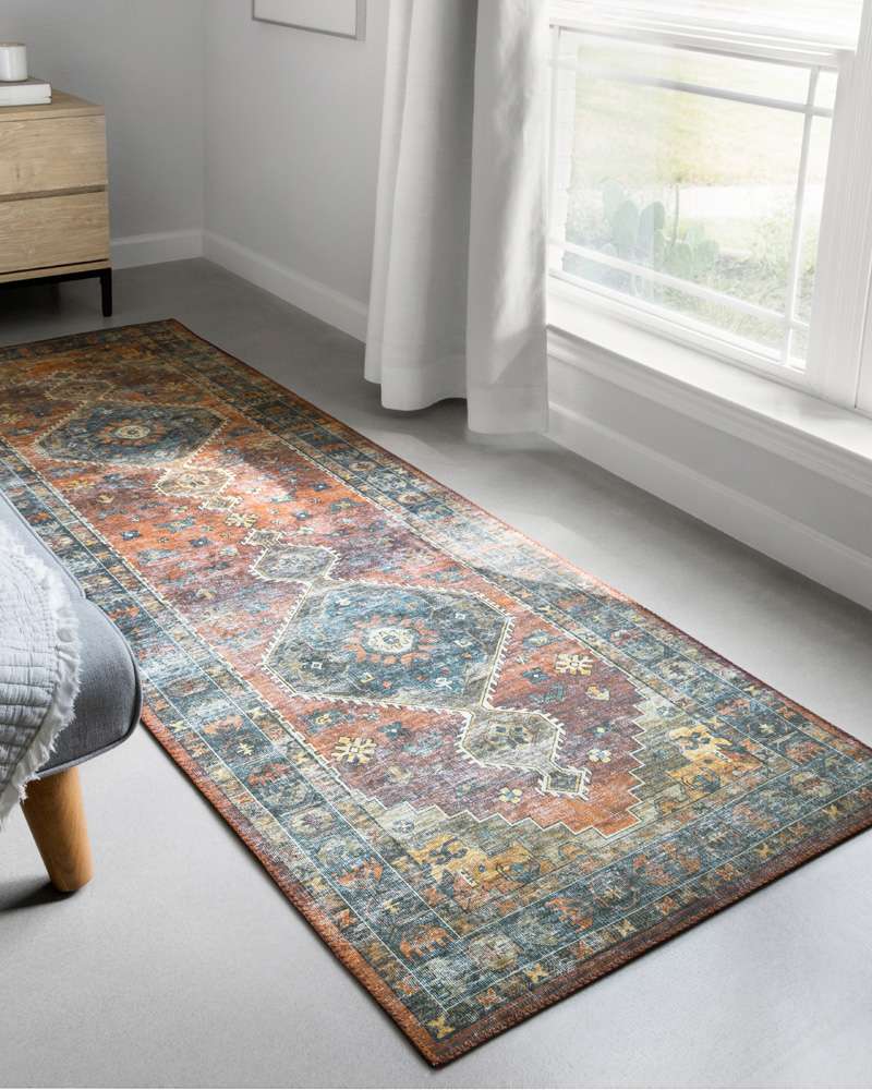 Loloi - Skye Rust / Blue 3-6in x 5-6in Accent Rug - SKYESKY-11RUBB3656 veiw 3
