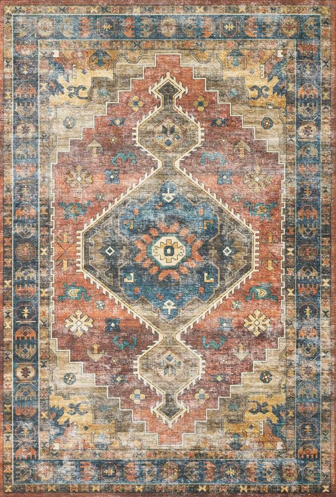 Loloi - Skye Rust / Blue 5-0in x 7-6in Area Rug - SKYESKY-11RUBB5076 veiw 1