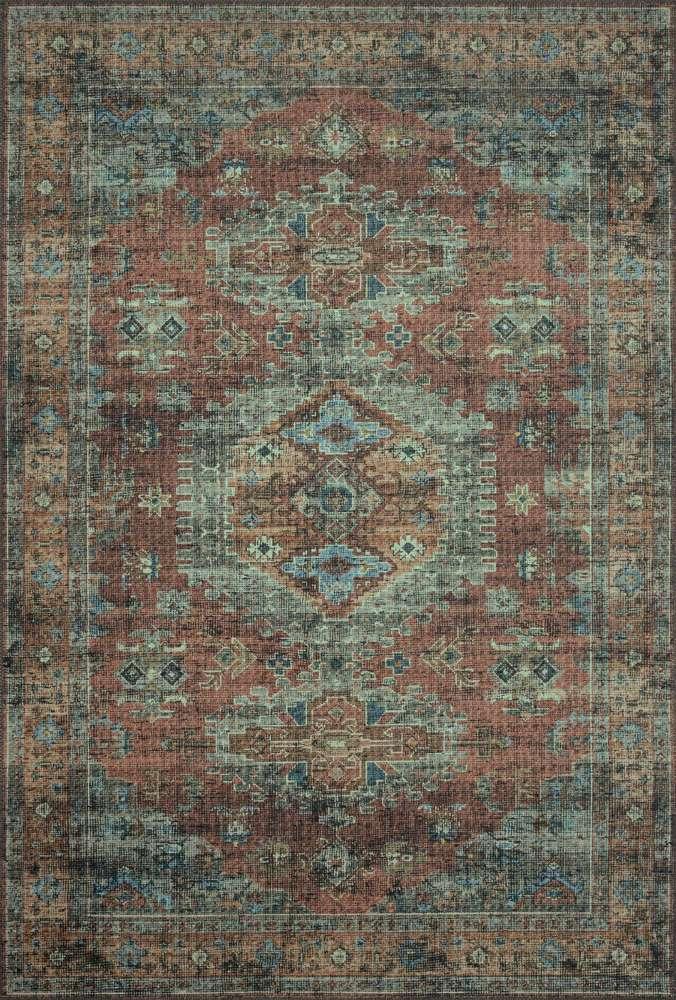 Loloi - Skye Terracotta / Sky 5-0in x 7-6in Area Rug - SKYESKY-07TCSC5076 veiw 1