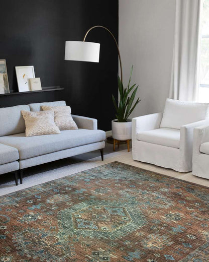 Loloi - Skye Terracotta / Sky 5-0in x 7-6in Area Rug - SKYESKY-07TCSC5076 veiw 2