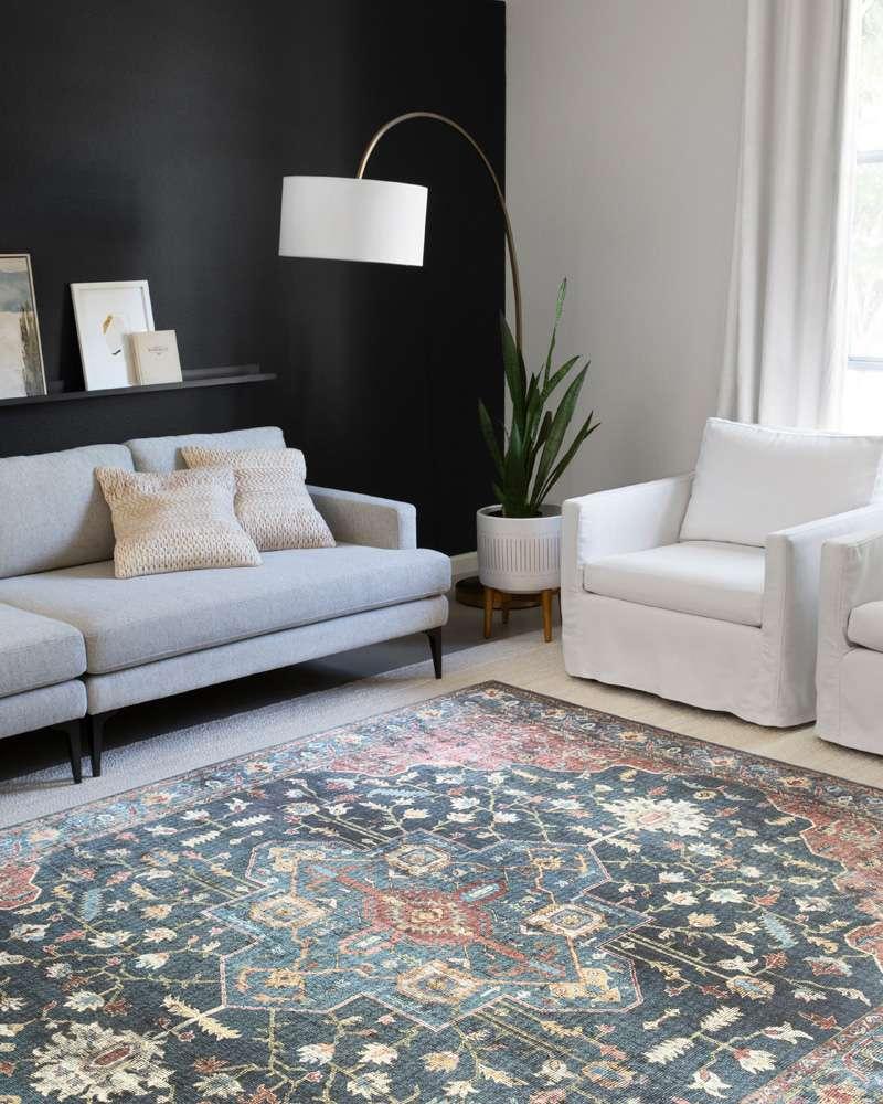 Loloi - Skye Denim / Brick 7-6in x 9-6in Area Rug - SKYESKY-08DEBK7696 veiw 2