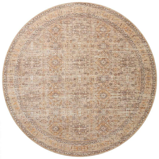 Angela Rose x Loloi - Blake Oatmeal / Spice 5-3in x 5-3in Round Area Rug - BLAKBLA-06OTSQ530R veiw 1