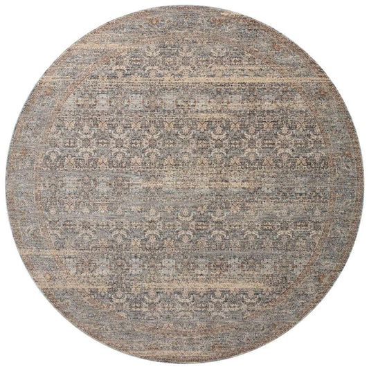Angela Rose x Loloi - Blake Ocean / Mocha 5-3in x 5-3in Round Area Rug - BLAKBLA-02OCMC530R veiw 1