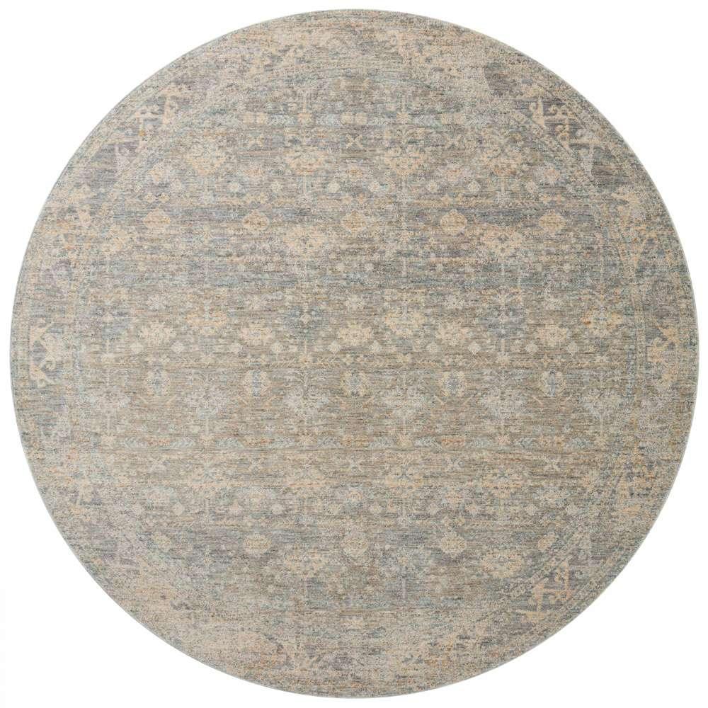 Angela Rose x Loloi - Blake Sky / Beige 5-3in x 5-3in Round Area Rug - BLAKBLA-01SCBE530R veiw 1
