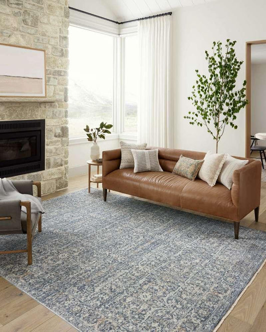 Angela Rose x Loloi - Blake Denim / Taupe 7-10in x 10-2in Area Rug - BLAKBLA-03DETA7AA2 veiw 2