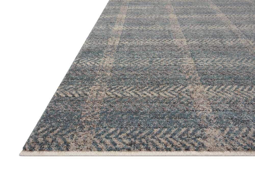 Angela Rose x Loloi - Ember Blue / Beige 5-3in x 7-6in Area Rug - EMBREMB-03BBBE5376 veiw 3
