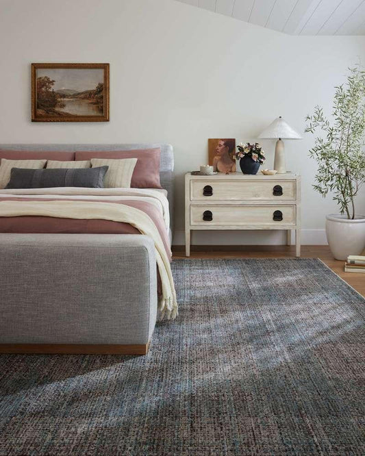 Angela Rose x Loloi - Ember Denim / Charcoal 5-3in x 7-6in Area Rug - EMBREMB-09DECC5376 veiw 2