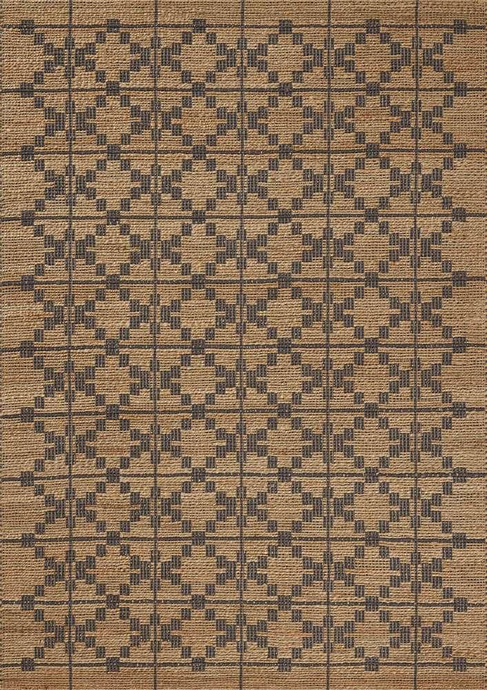 Chris Loves Julia x Loloi - Judy Natural / Graphite 18in x 18in Sample Rug - JUDYJUD-05NAGT160S veiw 1