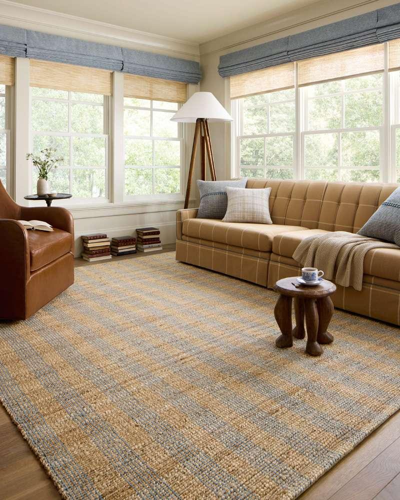 Chris Loves Julia x Loloi - Judy Natural / Sky 3-6in x 5-6in Accent Rug - JUDYJUD-04NASC3656 veiw 2