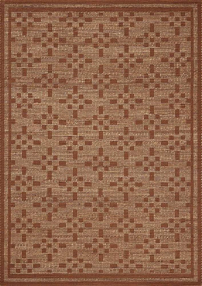 Chris Loves Julia x Loloi - Judy Natural / Spice 9-3in x 13 Area Rug - JUDYJUD-07NASQ93D0 veiw 1