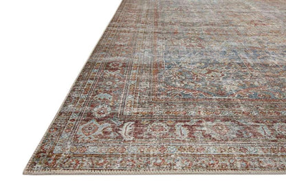 Chris Loves Julia x Loloi - Jules Lagoon / Brick 18in x 18in Sample Rug - JULSJUL-05LJBK160S veiw 6