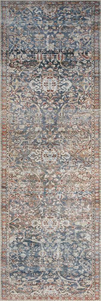 Chris Loves Julia x Loloi - Jules Denim / Spice 2-6in x 7-6in Runner Rug - JULSJUL-06DESQ2676 veiw 1