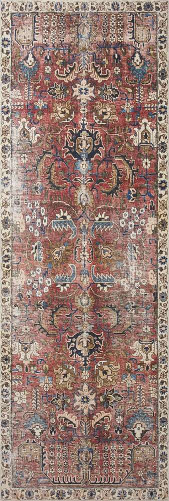 Chris Loves Julia x Loloi - Jules Merlot / Multi 2-6in x 7-6in Runner Rug - JULSJUL-01MEML2676 veiw 1