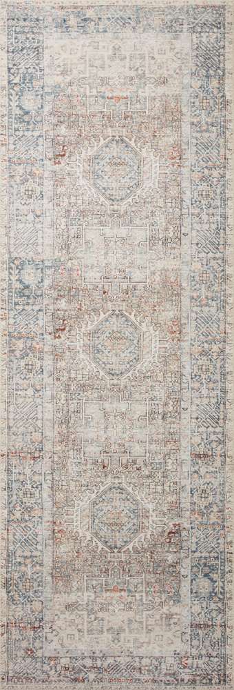 Chris Loves Julia x Loloi - Jules Natural / Ocean 2-6in x 7-6in Runner Rug - JULSJUL-07NAOC2676 veiw 1