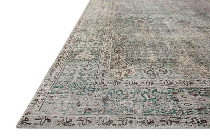 Chris Loves Julia x Loloi - Jules Emerald / Antique Ivory 3-6in x 5-6in Accent Rug - JULSJUL-08EMAI3656 veiw 5