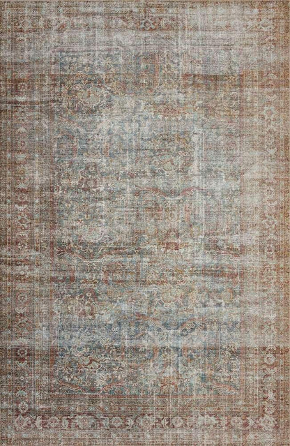 Chris Loves Julia x Loloi - Jules Lagoon / Brick 3-6in x 5-6in Accent Rug - JULSJUL-05LJBK3656 veiw 1