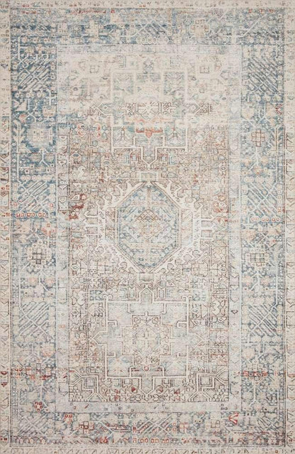 Chris Loves Julia x Loloi - Jules Natural / Ocean 3-6in x 5-6in Accent Rug - JULSJUL-07NAOC3656 veiw 1
