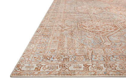 Chris Loves Julia x Loloi - Jules Tangerine / Mist 5-0in x 7-6in Area Rug - JULSJUL-04TGMI5076 veiw 4