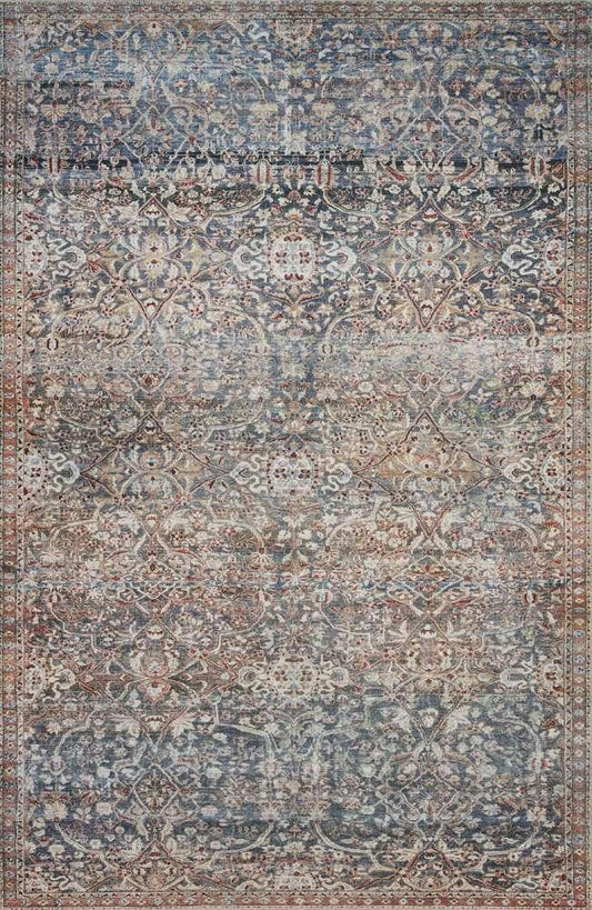 Chris Loves Julia x Loloi - Jules Denim / Spice 9-6in x 14 Area Rug - JULSJUL-06DESQ96E0 veiw 1