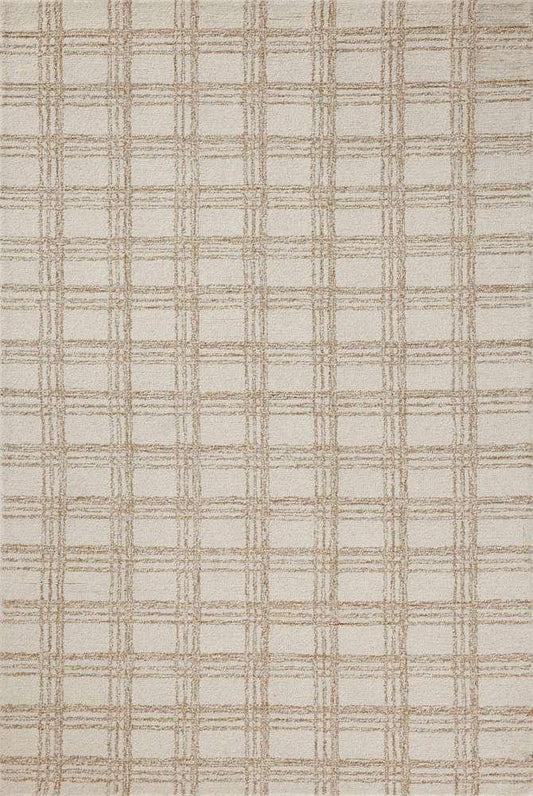Chris Loves Julia x Loloi - Polly Cream / Sand 18in x 18in Sample Rug - POLLPOL-12CRSA160S veiw 1