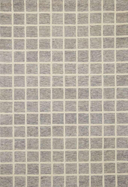 Chris Loves Julia x Loloi - Polly Slate / Ivory 18in x 18in Sample Rug - POLLPOL-05SLIV160S veiw 1