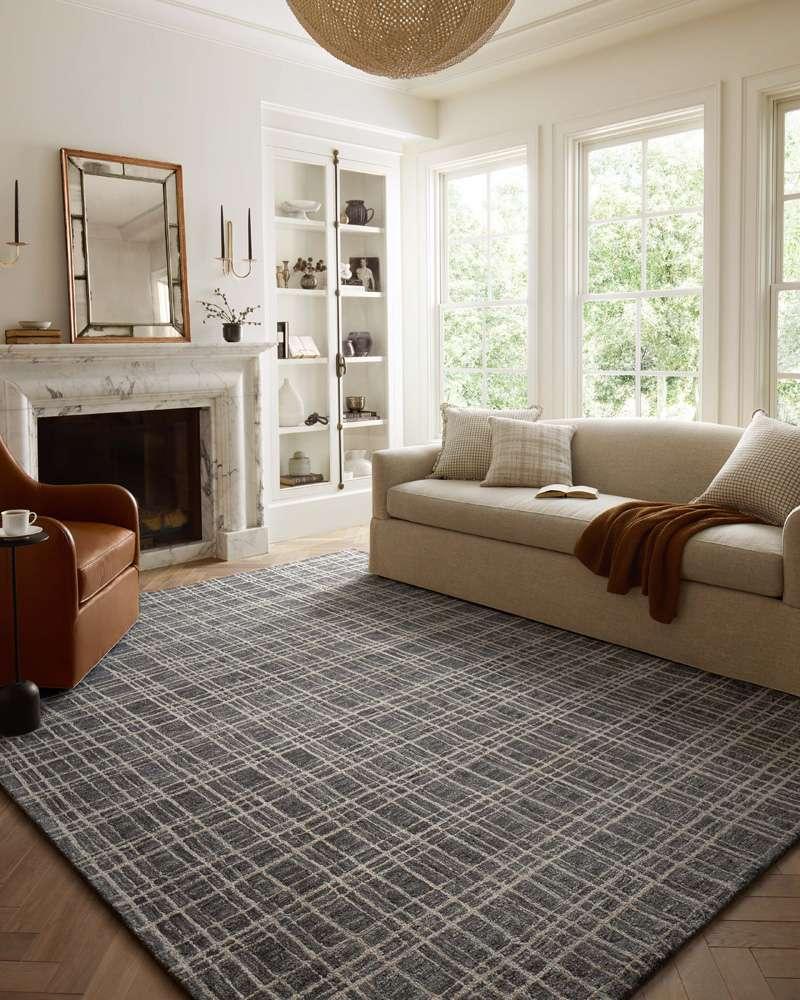 Chris Loves Julia x Loloi - Polly Graphite / Pebble 5-0in x 7-6in Area Rug - POLLPOL-11GTPP5076 veiw 2