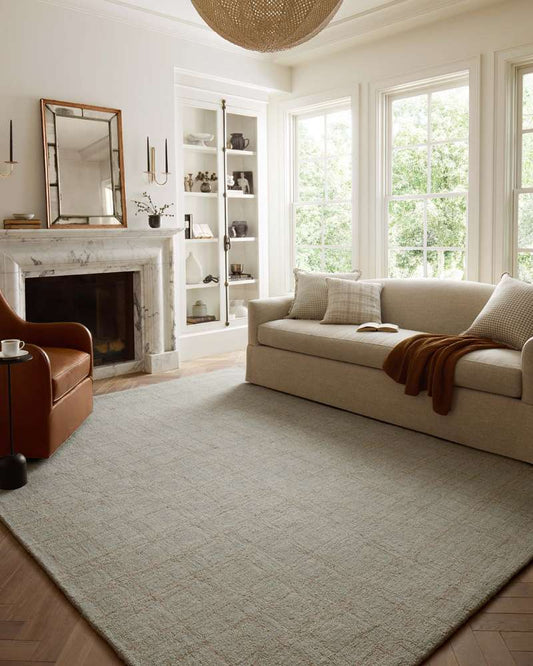 Chris Loves Julia x Loloi - Polly Fog / Wheat 7-9in x 9-9in Area Rug - POLLPOL-09FGWT7999 veiw 2