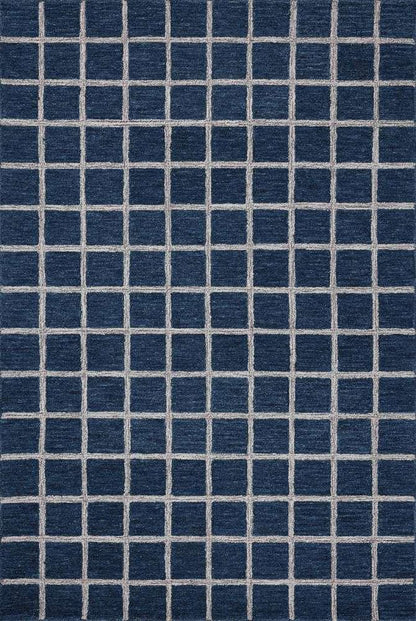 Chris Loves Julia x Loloi - Polly Navy / Silver 7-9in x 9-9in Area Rug - POLLPOL-05NVSI7999 veiw 1