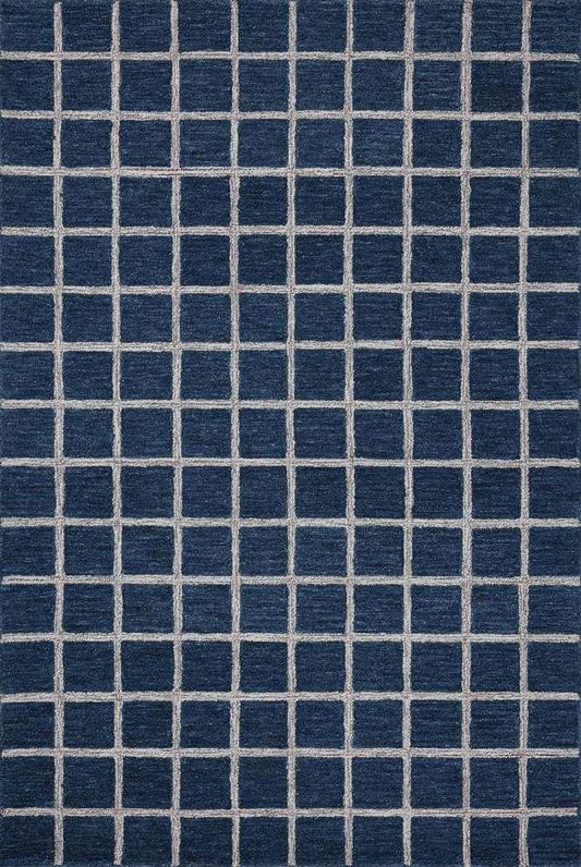 Chris Loves Julia x Loloi - Polly Navy / Silver 9-3in x 13 Area Rug - POLLPOL-05NVSI93D0 veiw 1
